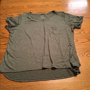 Maurice’s 24/7 High Low V Neck Pocket T